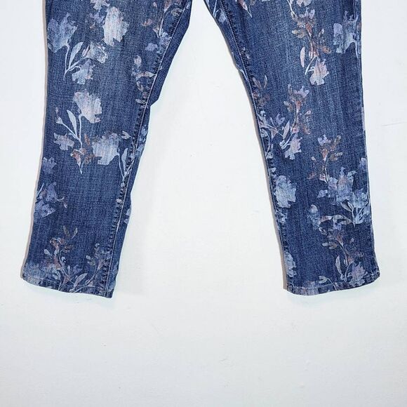Laurie Felt Floral Cropped Jeans Size 16 Petite Classic Boyfriend Jeans - Picture 4 of 12